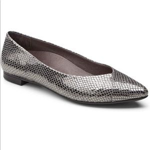 Vionic Caballo Ballet Flat Gunmetel Snake flats